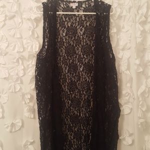 Lularoe Black Lace Joy, Medium EUC